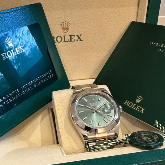 ROLEX DATEJUST MINT GREEN OYSTER
