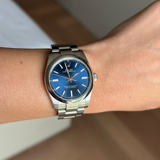 ROLEX OP 34MM BLUE OYSTER
