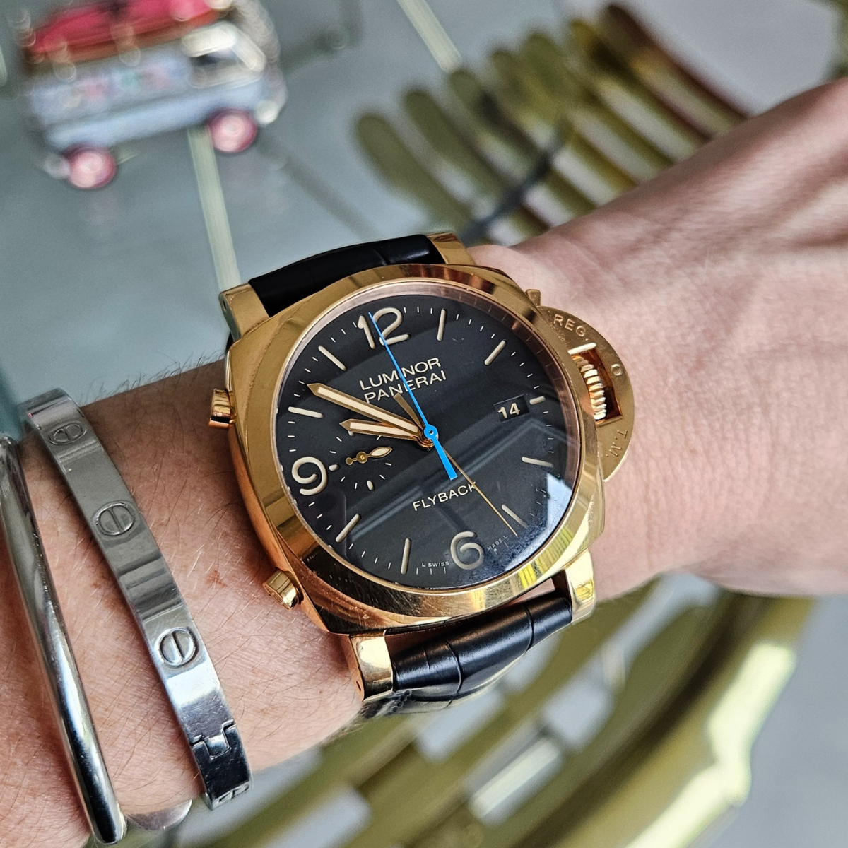 PANERAI LUMINRO MARINA ORO ROSSE 44MM FLYBACK