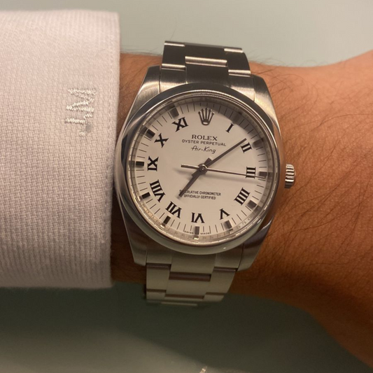 ROLEX AIRKING FUNDO BRANCO