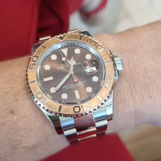 ROLEX YACHT MASTER ROSE/AÇO